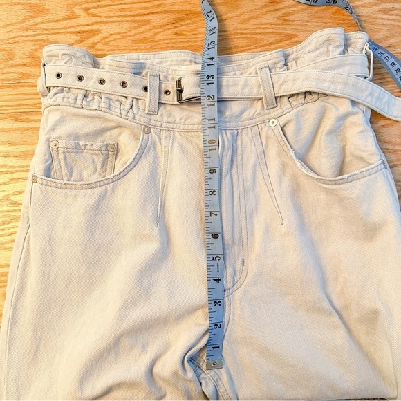 Agolde High Rise White and Blue Jeans Relaxed Fit - Picture 14 of 16